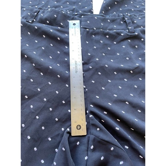 Torrid Black w White Pink Dots Dress Pants Wide Leg Belt Loops Side Pockets 18 - Picture 6 of 10